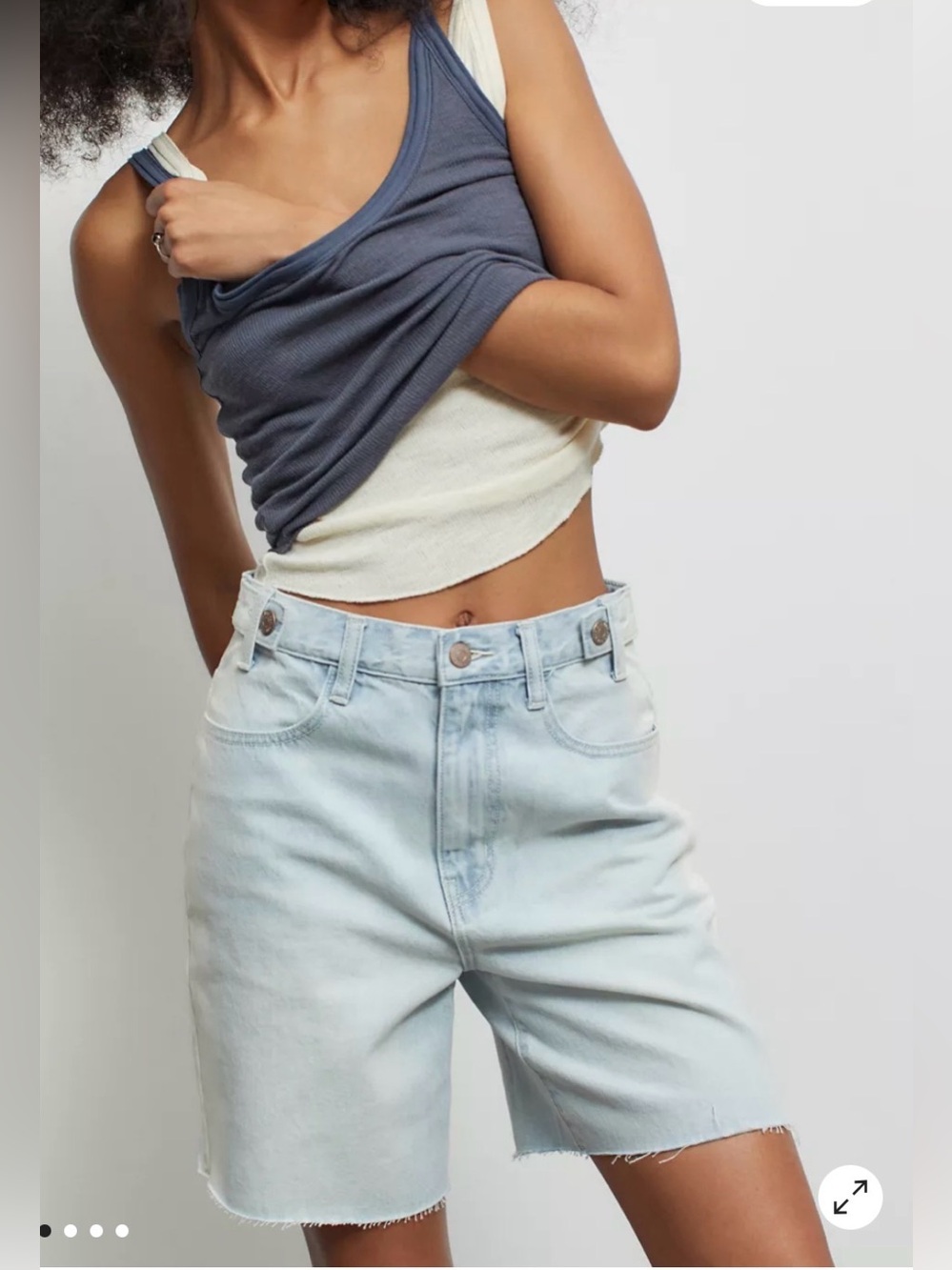 BDG Longline Denim Short — Light Wash